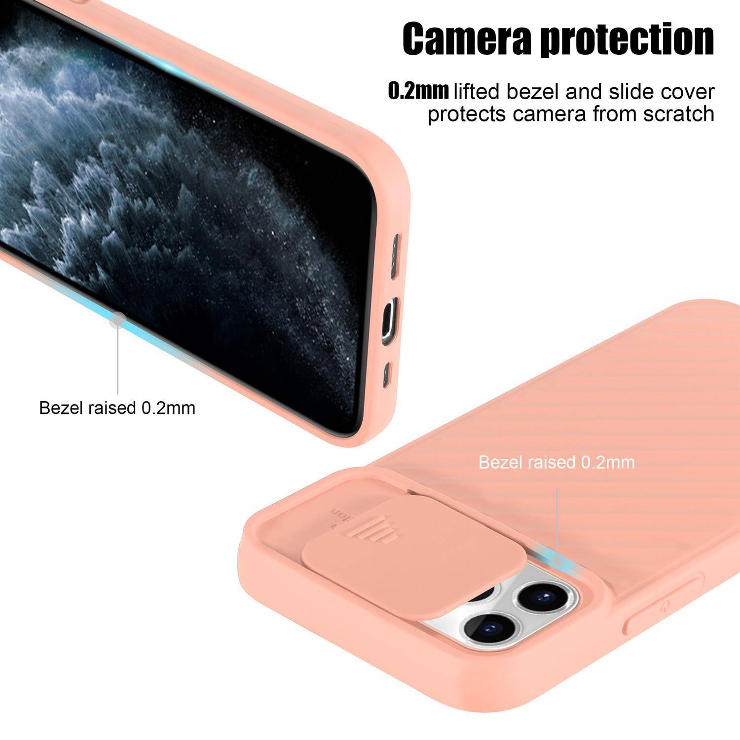 Cadorabo Hülle für Apple iPhone 11 PRO MAX Schutzhülle in Rot TPU Cover Etui Kameraschutz