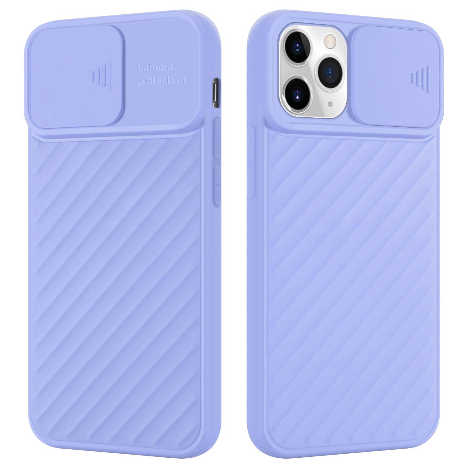 Cadorabo Hülle für Apple iPhone 11 PRO MAX Schutzhülle in Lila TPU Cover Etui Kameraschutz