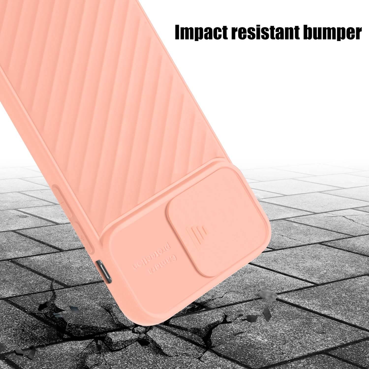 Cadorabo Hülle für Apple iPhone 12 PRO MAX Schutzhülle in Rosa TPU Cover Etui Kameraschutz