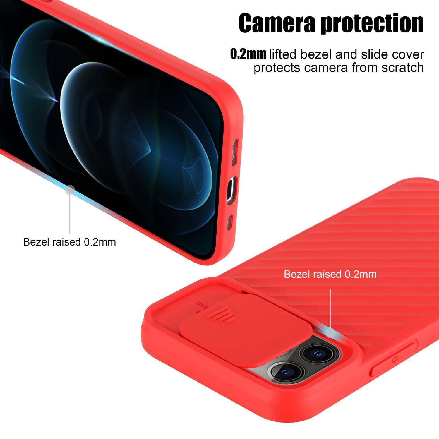 Cadorabo Hülle für Apple iPhone 12 PRO MAX Schutzhülle in Rosa TPU Cover Etui Kameraschutz