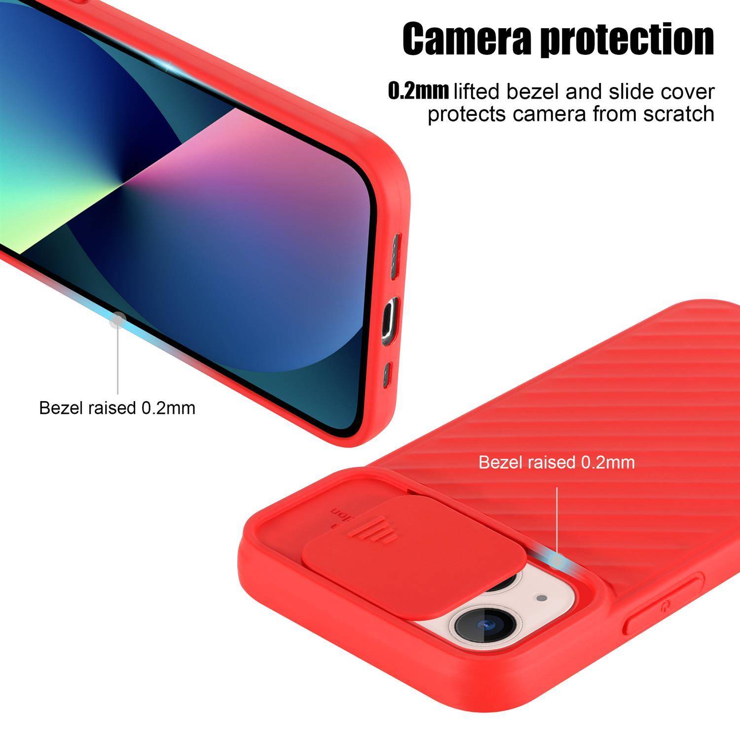 Cadorabo Hülle für Apple iPhone 13 Schutzhülle in Rosa TPU Cover Etui Kameraschutz