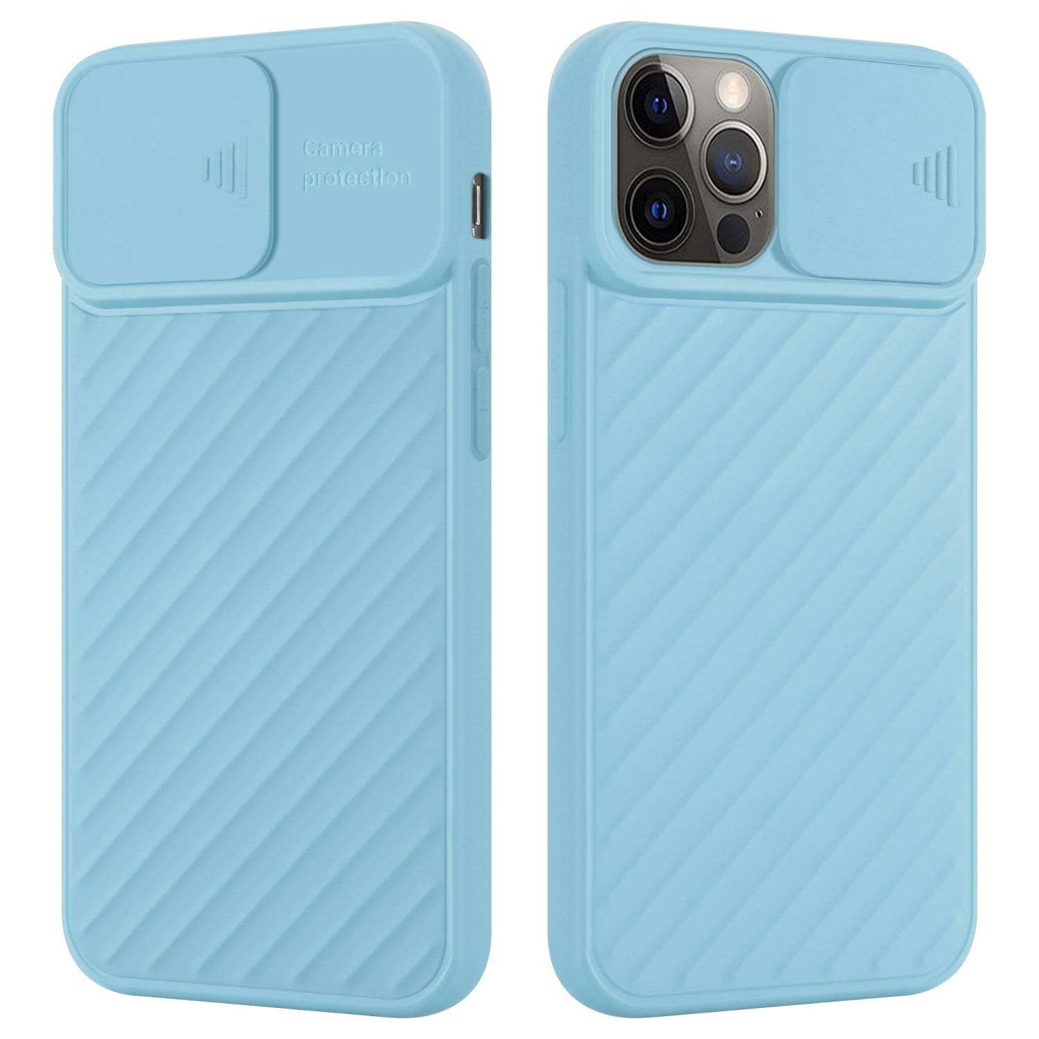 Cadorabo Hülle für Apple iPhone 13 PRO Schutzhülle in Türkis TPU Cover Etui Kameraschutz