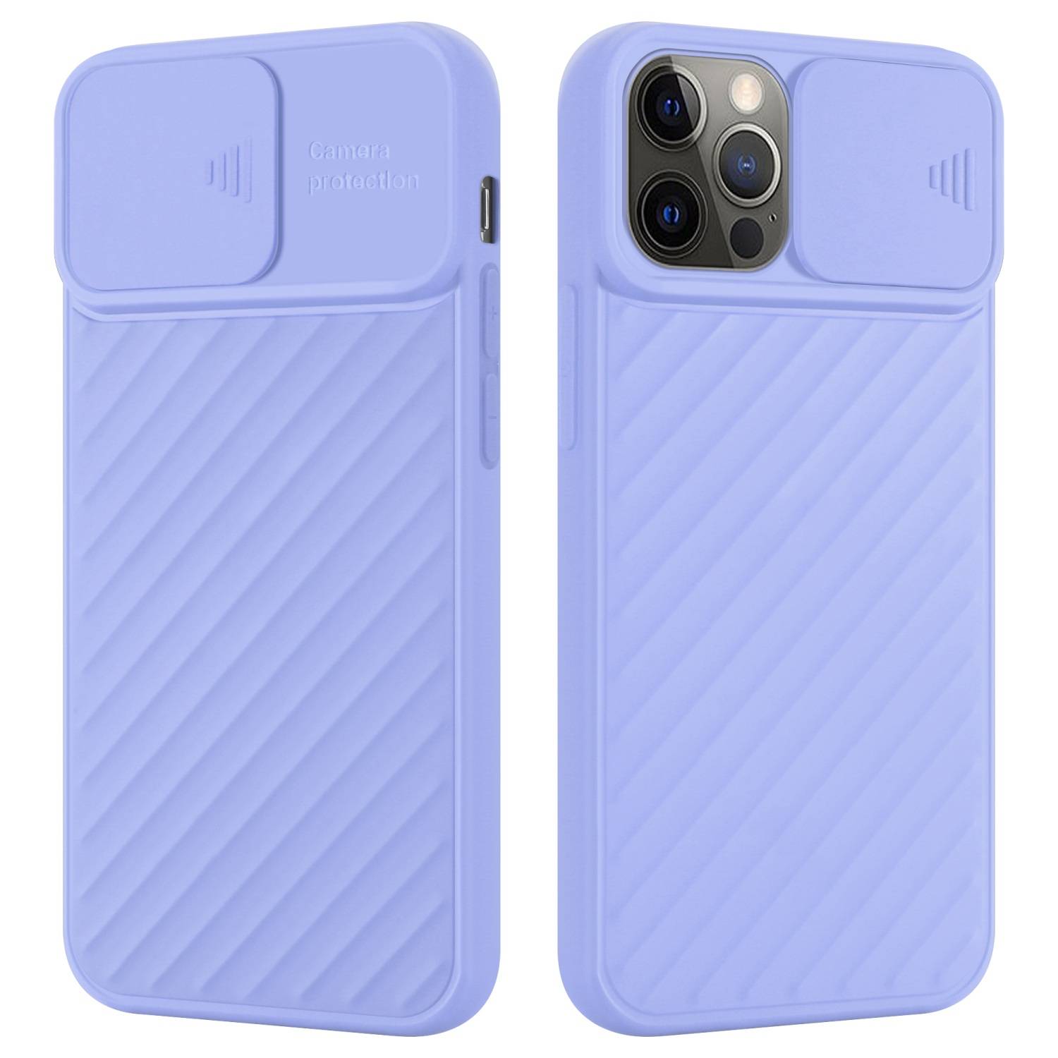 Cadorabo Hülle für Apple iPhone 13 PRO Schutzhülle in Lila TPU Cover Etui Kameraschutz