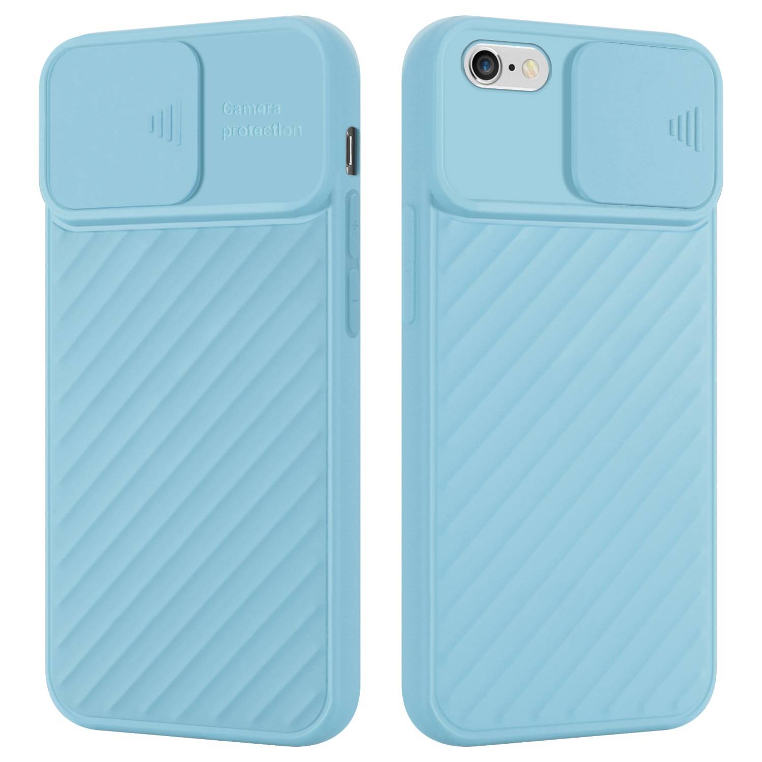 Cadorabo Hülle für Apple iPhone 6 / 6S Schutzhülle in Türkis TPU Cover Etui Kameraschutz