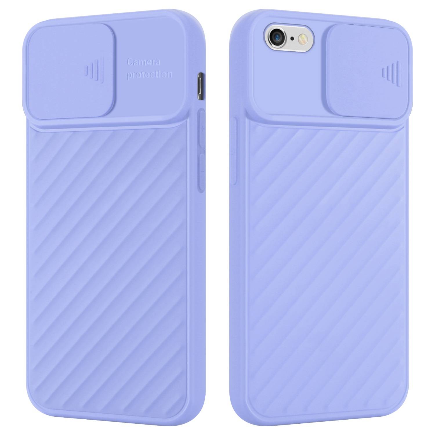 Cadorabo Hülle für Apple iPhone 6 / 6S Schutzhülle in Lila TPU Cover Etui Kameraschutz