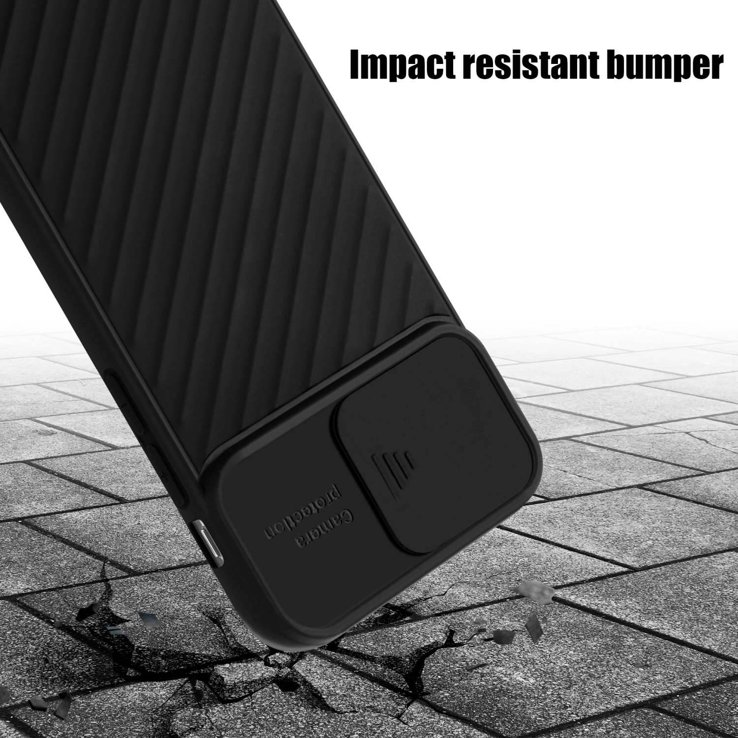 Cadorabo Hülle für Apple iPhone 6 / 6S Schutzhülle in Schwarz TPU Cover Etui Kameraschutz
