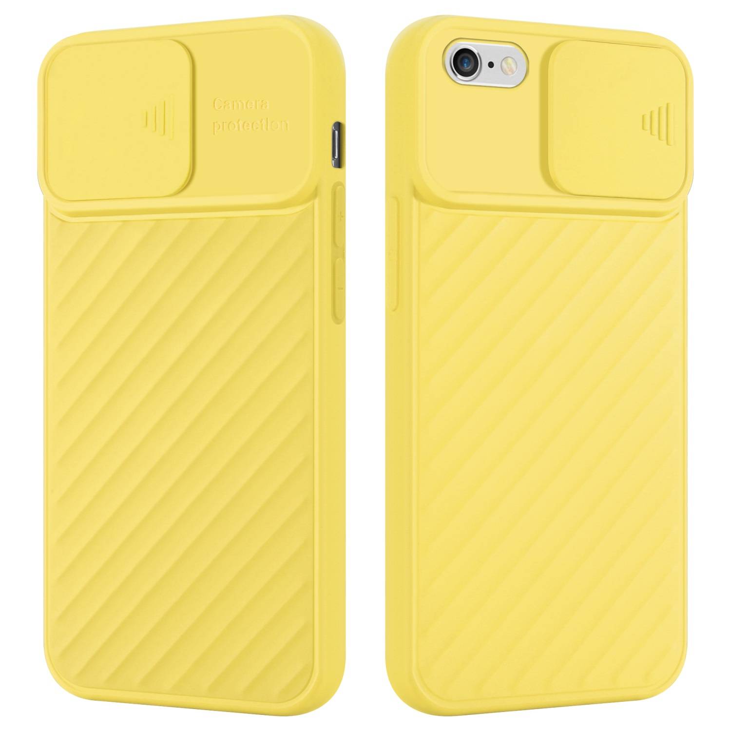 Cadorabo Hülle für Apple iPhone 6 PLUS / 6S PLUS Schutzhülle in Gelb TPU Cover Etui Kameraschutz
