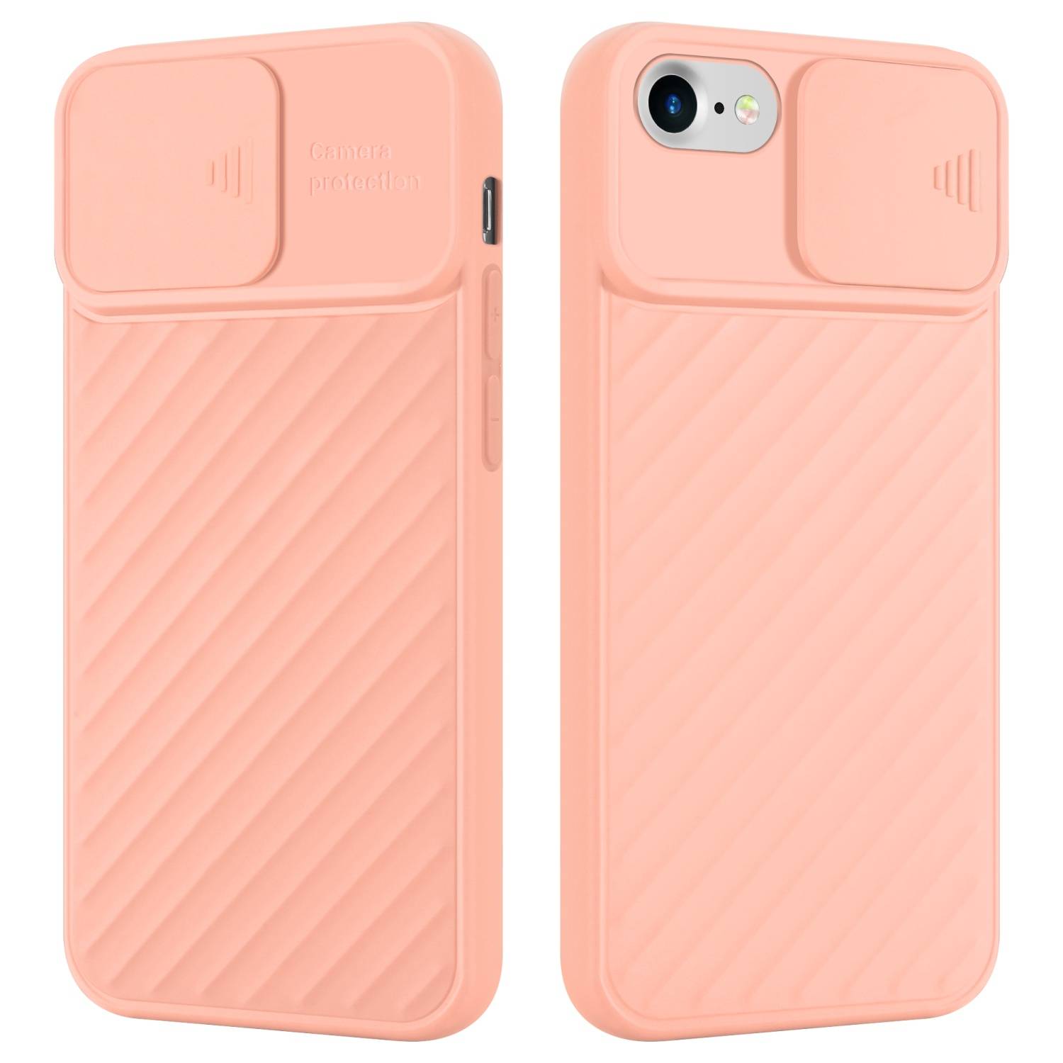 Cadorabo Hülle für Apple iPhone 7 / 7S / 8 / SE 2020 Schutzhülle in Rosa TPU Cover Etui Kameraschutz