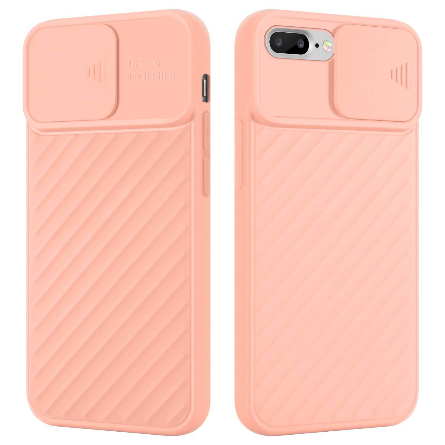 Cadorabo Hülle für Apple iPhone 7 PLUS / 7S PLUS / 8 PLUS Schutzhülle in Rosa TPU Cover Etui Kameraschutz