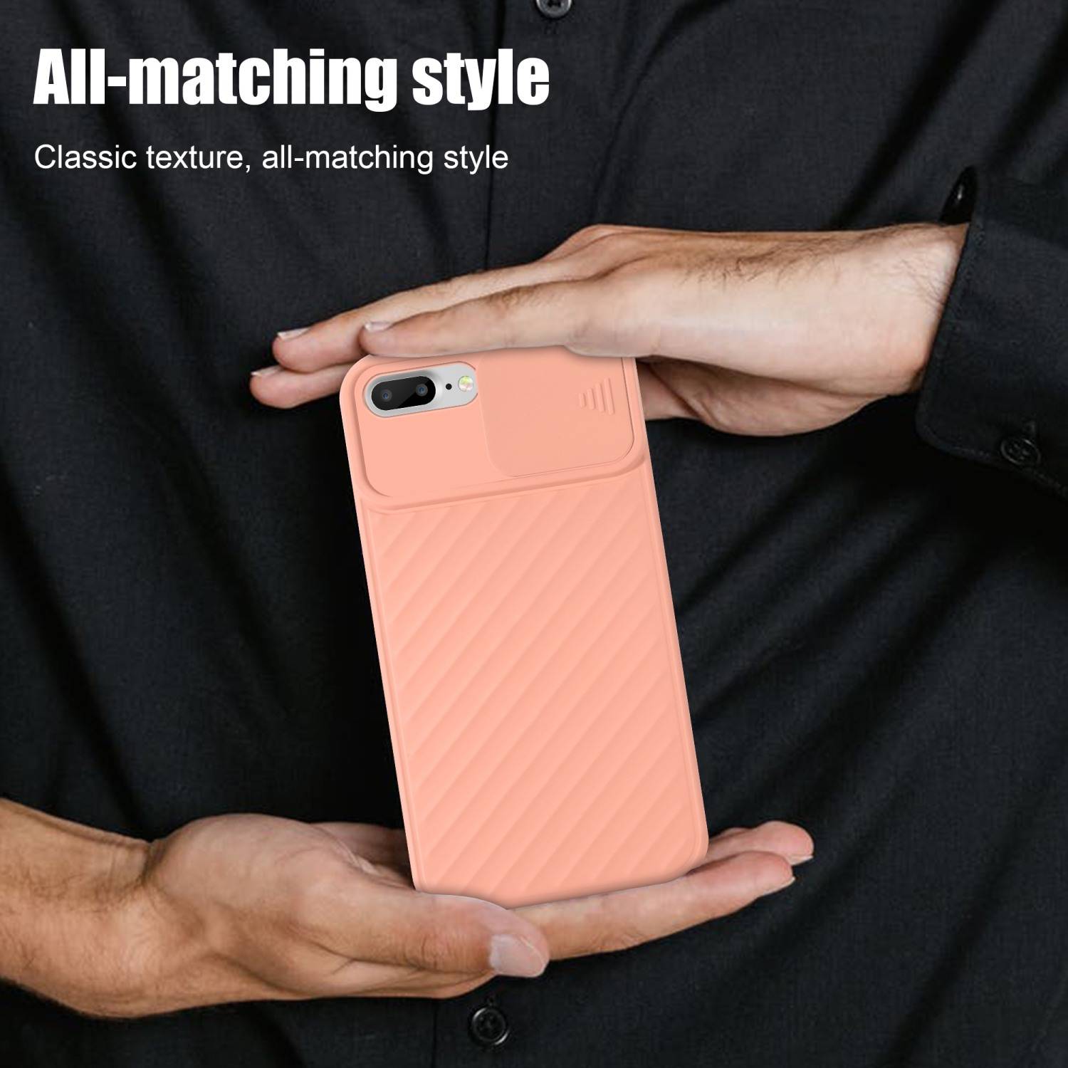 Cadorabo Hülle für Apple iPhone 7 PLUS / 7S PLUS / 8 PLUS Schutzhülle in Rosa TPU Cover Etui Kameraschutz