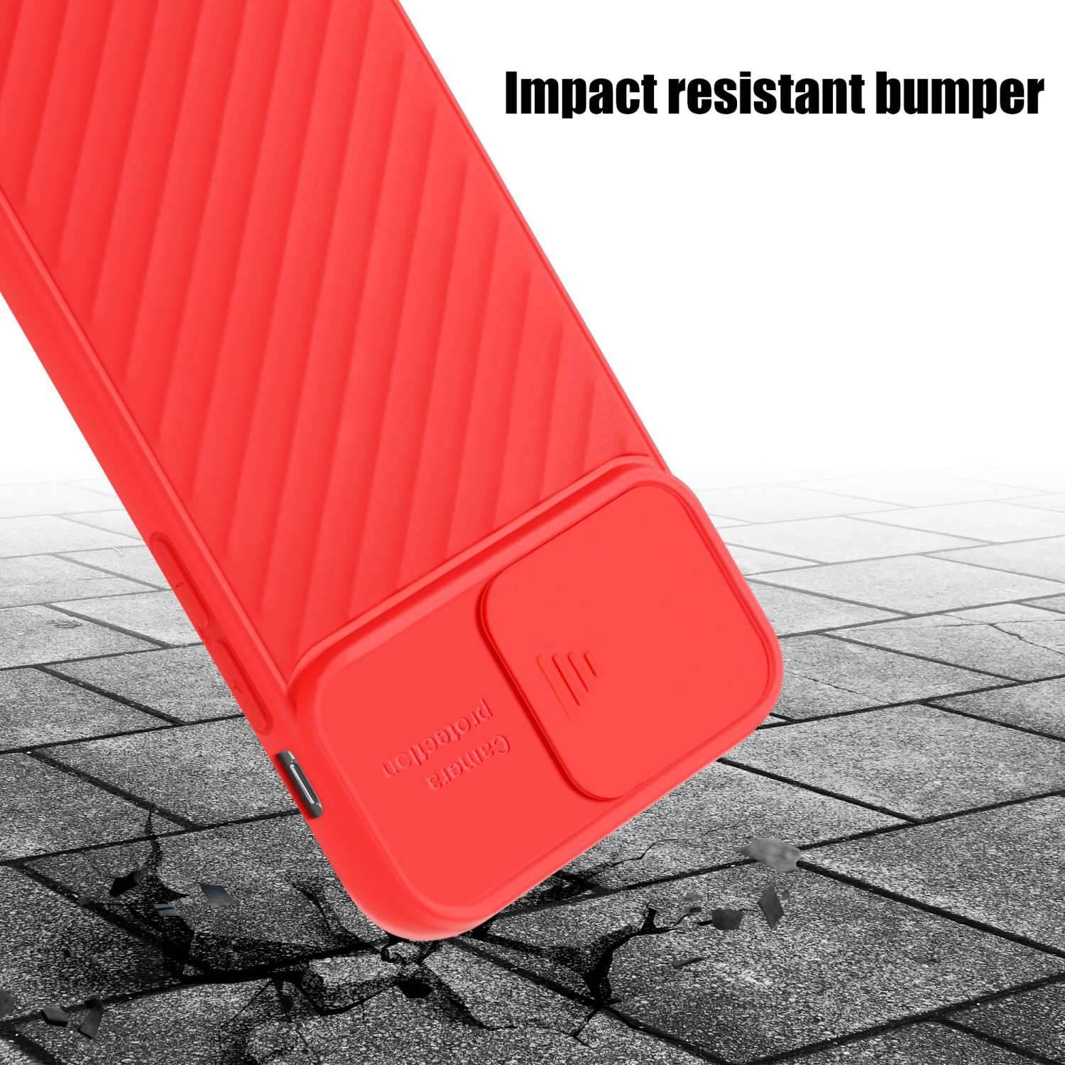 Cadorabo Hülle für Apple iPhone 7 PLUS / 7S PLUS / 8 PLUS Schutzhülle in Rot TPU Cover Etui Kameraschutz