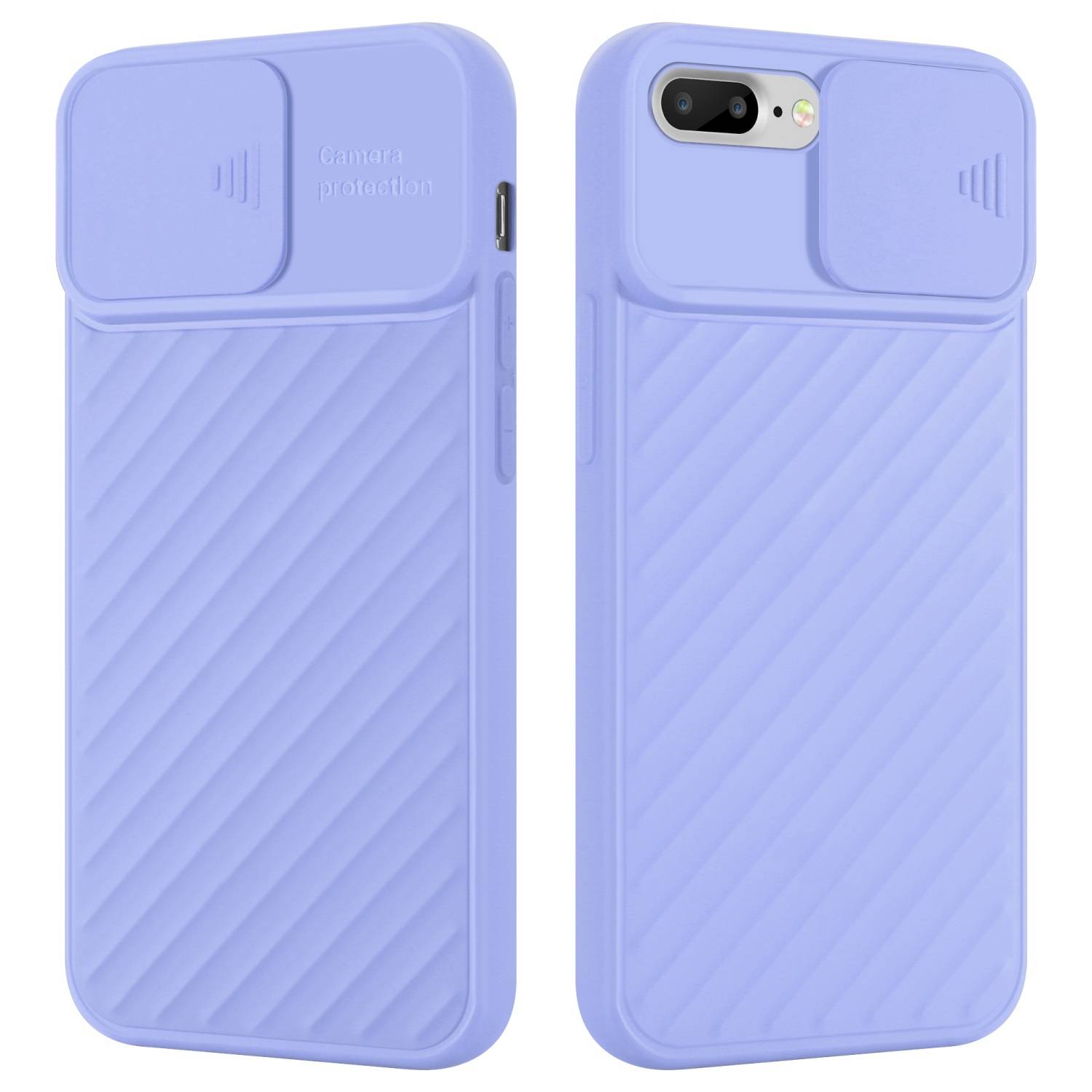 Cadorabo Hülle für Apple iPhone 7 PLUS / 7S PLUS / 8 PLUS Schutzhülle in Lila TPU Cover Etui Kameraschutz