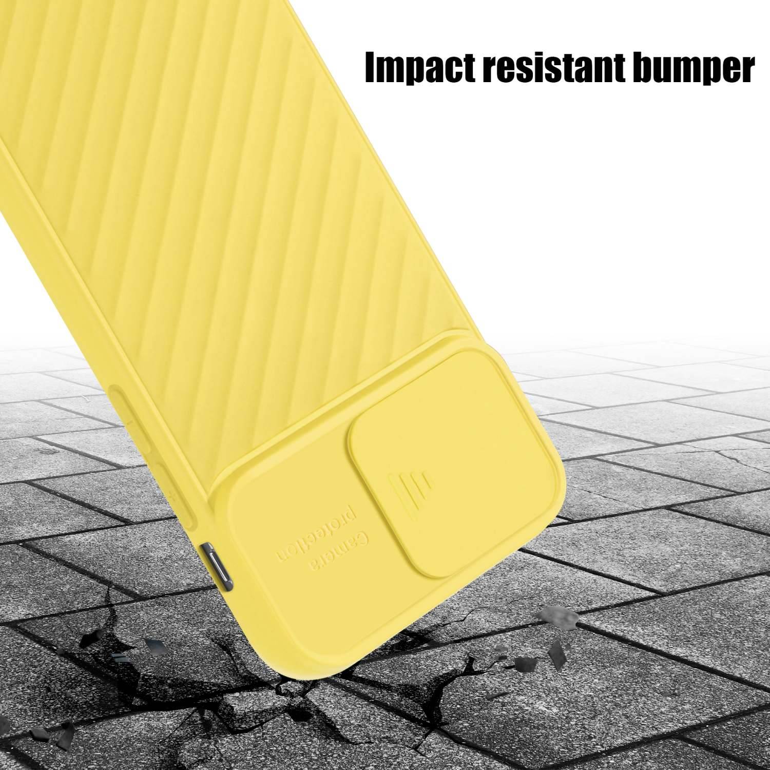 Cadorabo Hülle für Apple iPhone XR Schutzhülle in Gelb TPU Cover Etui Kameraschutz