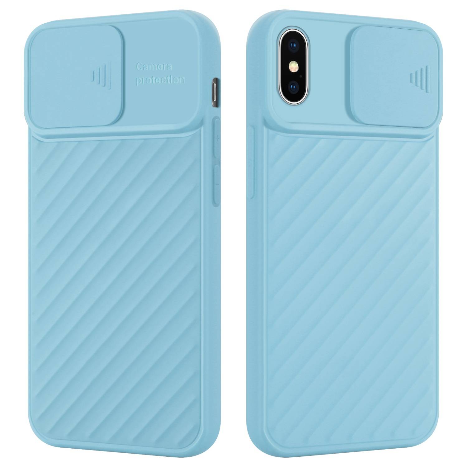 Cadorabo Hülle für Apple iPhone XR Schutzhülle in Türkis TPU Cover Etui Kameraschutz