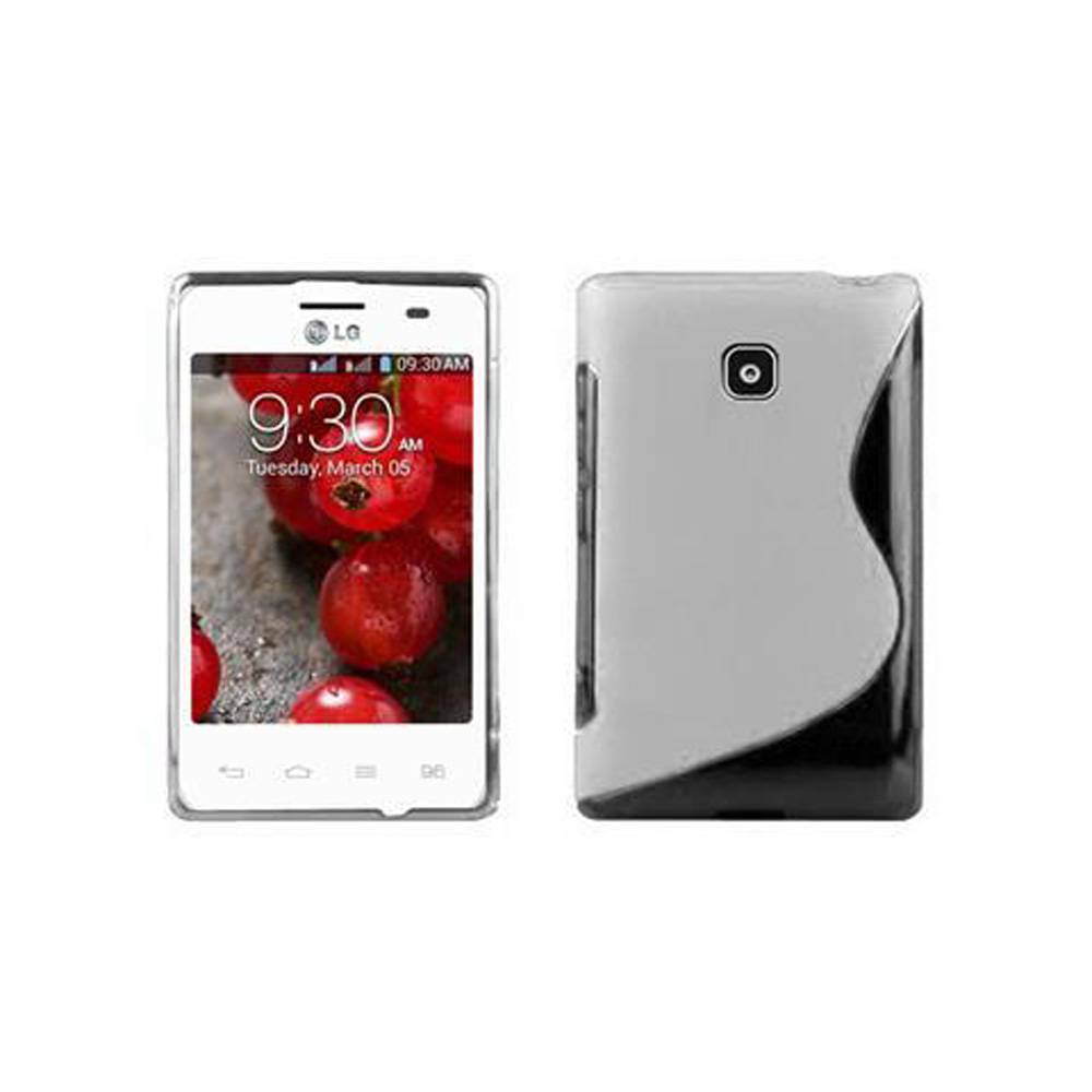 Cadorabo Schutzhülle für LG L3 II (1. SIM) Hülle in Weiß Handyhülle Case TPU Silikon Etui