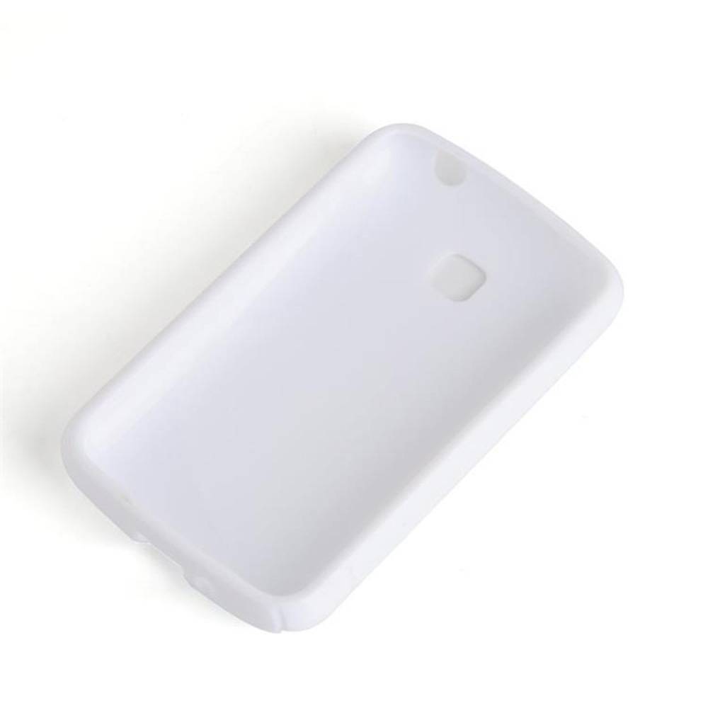 Cadorabo Schutzhülle für LG L3 II (1. SIM) Hülle in Weiß Handyhülle Case TPU Silikon Etui