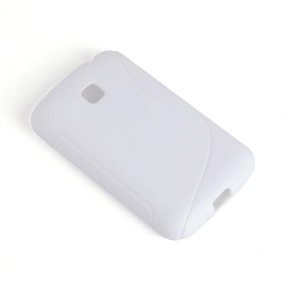 Cadorabo Schutzhülle für LG L3 II (1. SIM) Hülle in Weiß Handyhülle Case TPU Silikon Etui
