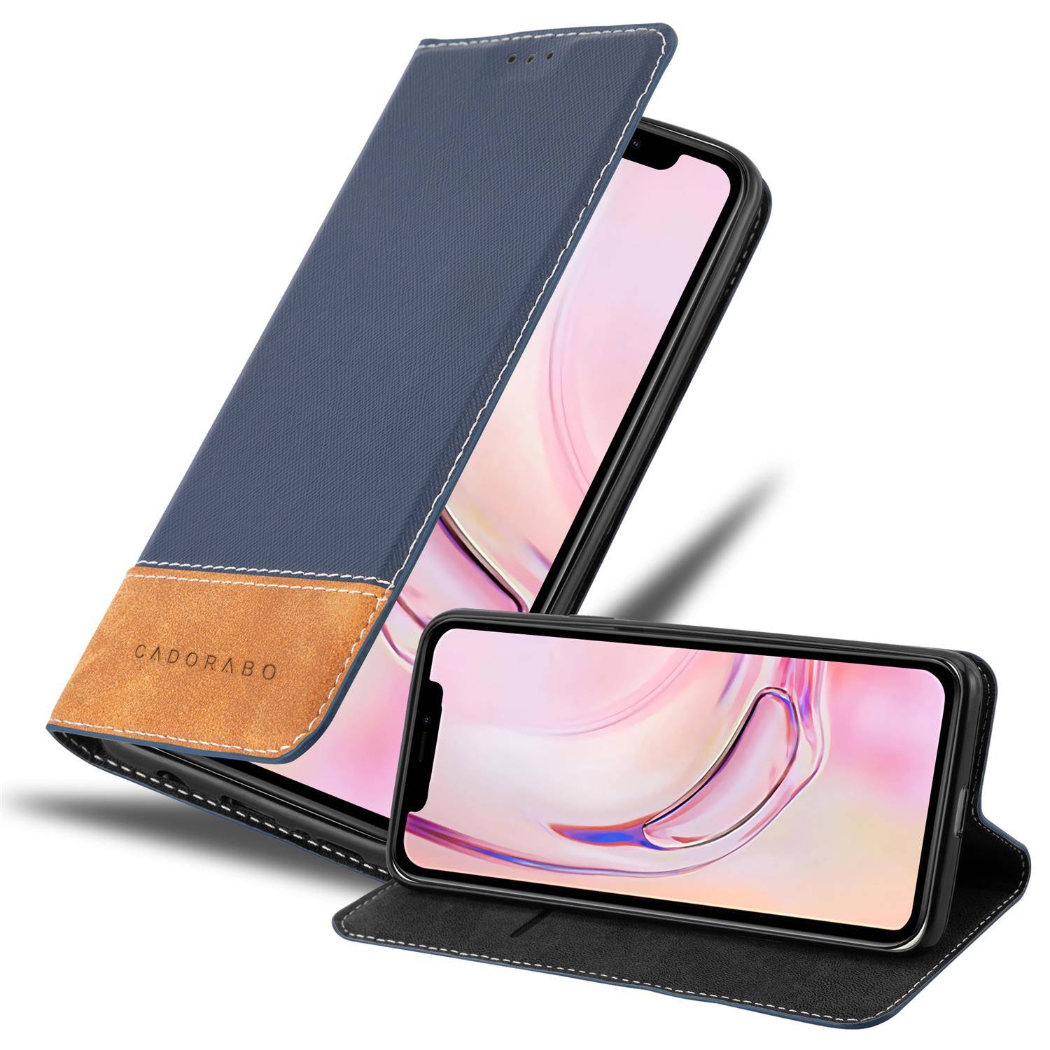 Cadorabo Hülle für Apple iPhone 13 Schutzhülle in Blau SHandyhülle Book Case Etui Kunstleder