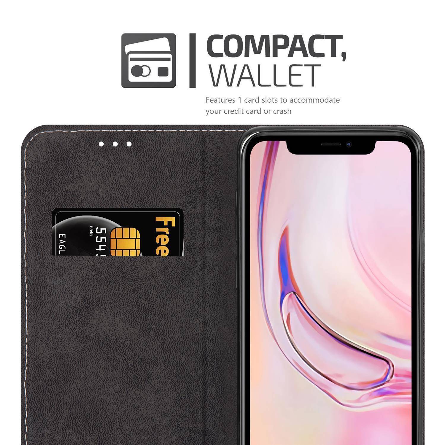 Cadorabo Hülle für Apple iPhone 13 Schutzhülle in Blau SHandyhülle Book Case Etui Kunstleder