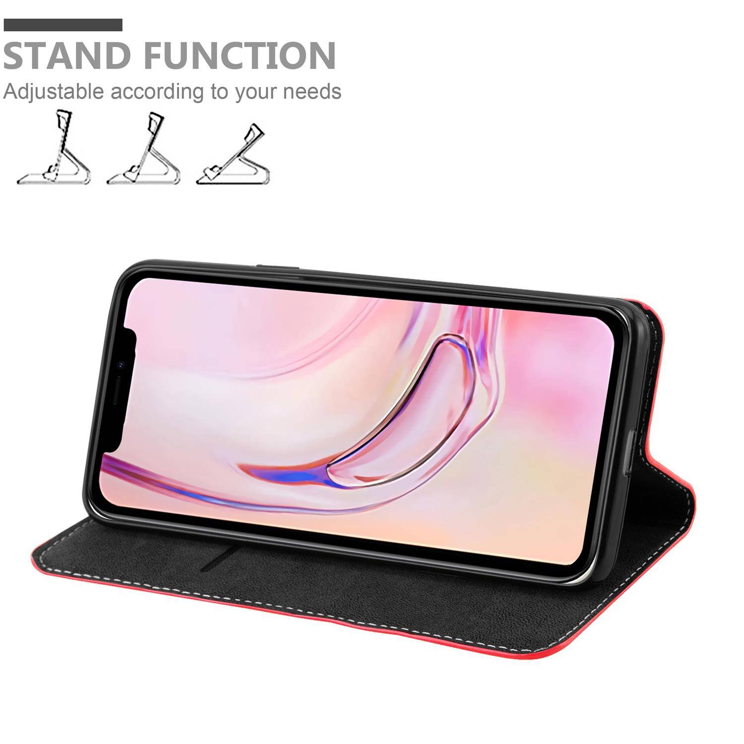Cadorabo Hülle für Apple iPhone 13 Schutzhülle in Rot SHandyhülle Book Case Etui Kunstleder