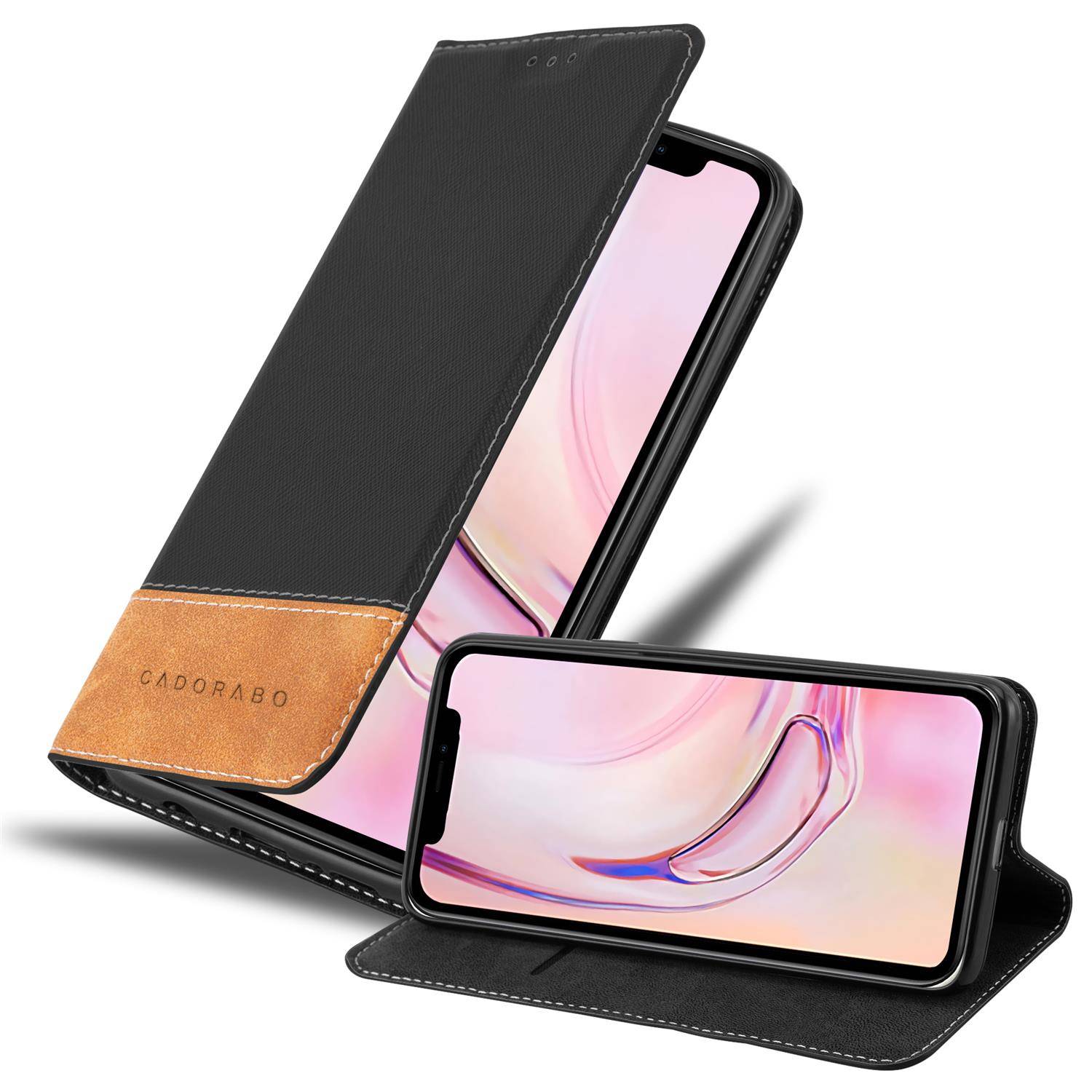 Cadorabo Hülle für Apple iPhone 13 PRO MAX Schutzhülle in Schwarz SHandyhülle Book Case Etui Kunstleder