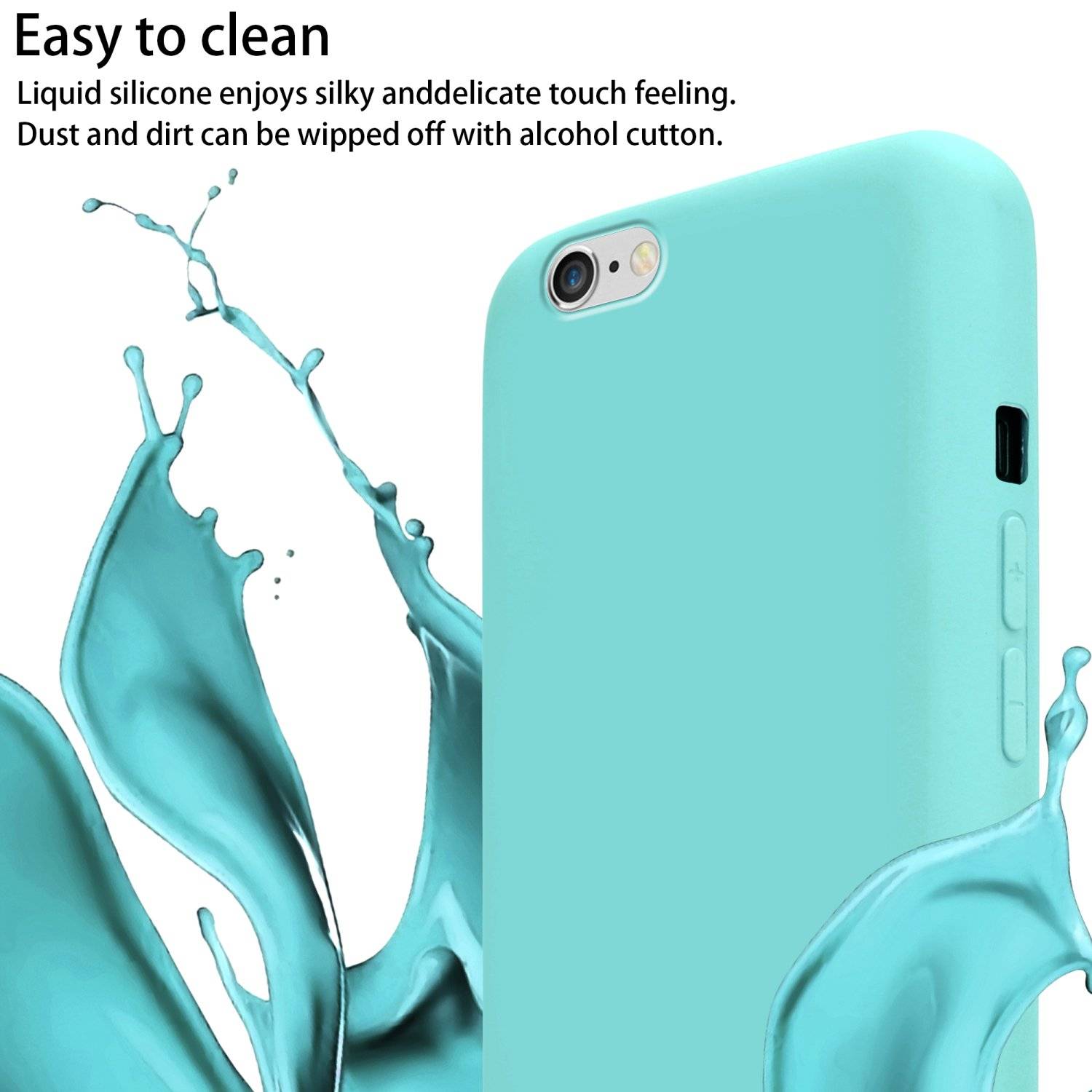 Cadorabo Schutzhülle für Apple iPhone 6 / 6S Hülle in Türkis Handykette Etui längenverstellbar Kordel Band