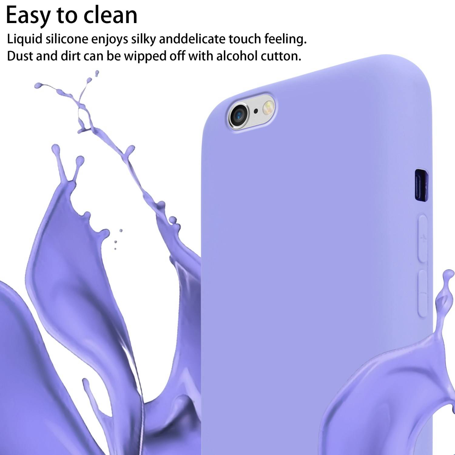 Cadorabo Schutzhülle für Apple iPhone 6 / 6S Hülle in Lila Handykette Etui längenverstellbar Kordel Band