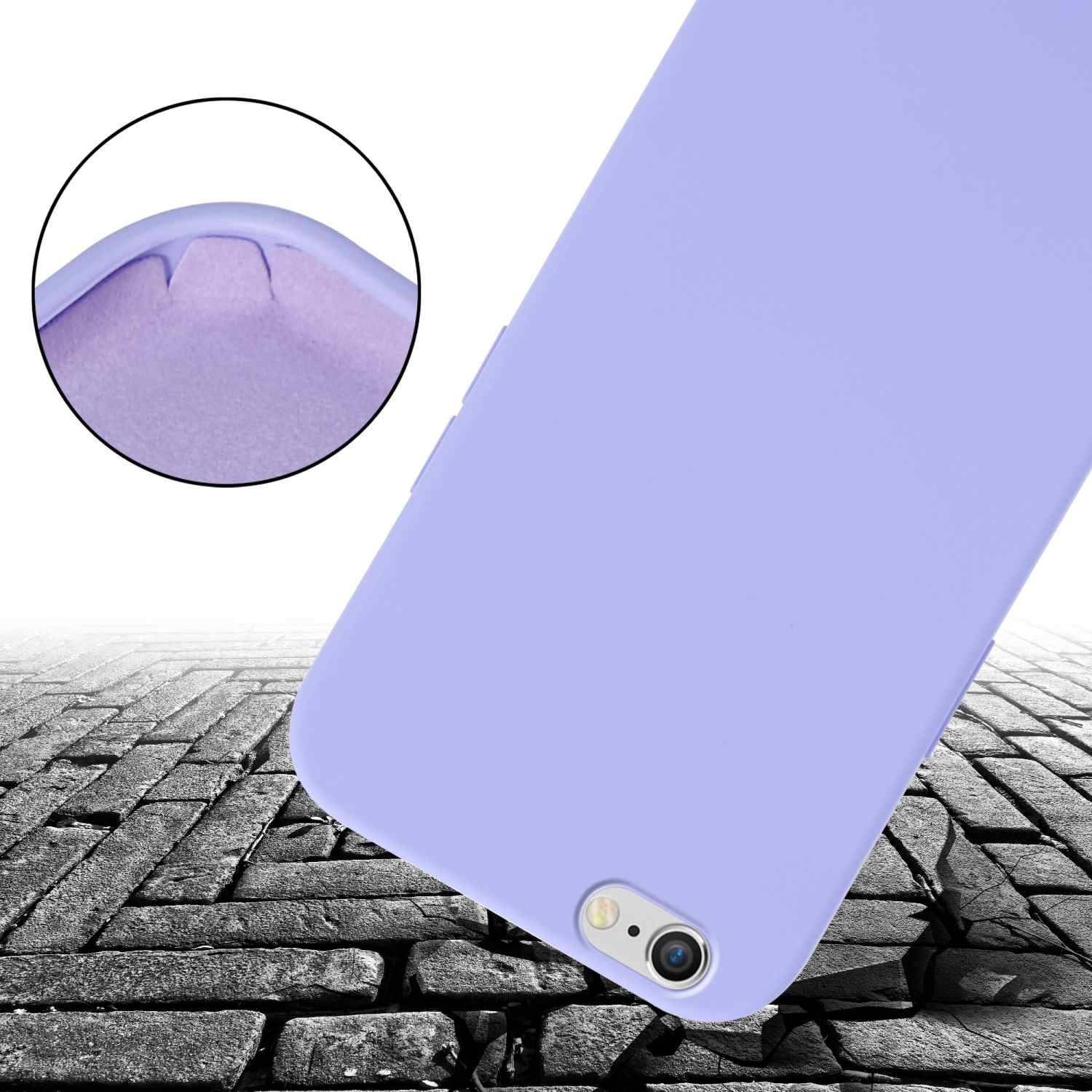 Cadorabo Schutzhülle für Apple iPhone 6 / 6S Hülle in Lila Handykette Etui längenverstellbar Kordel Band