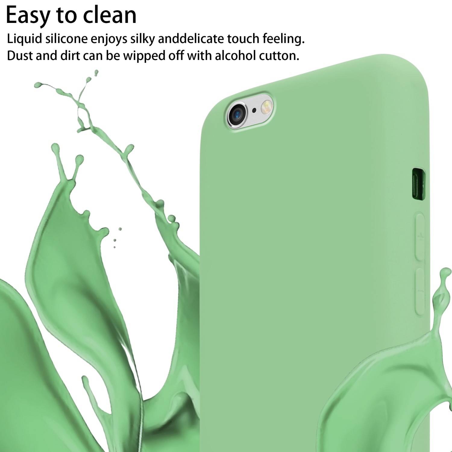 Cadorabo Schutzhülle für Apple iPhone 6 PLUS / 6S PLUS Hülle in Grün Handykette Etui längenverstellbar Kordel Band