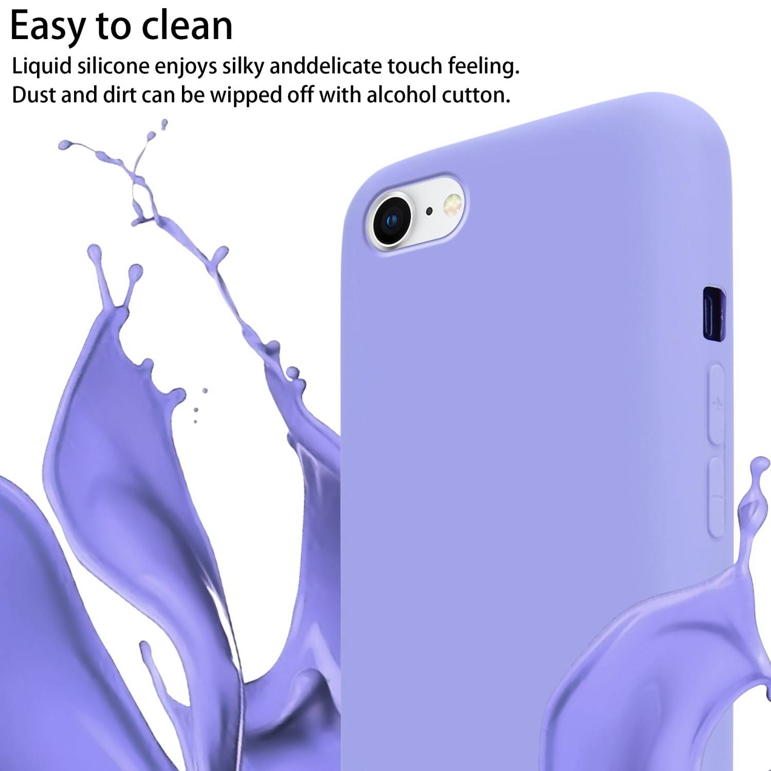 Cadorabo Schutzhülle für Apple iPhone 7 / 7S / 8 / SE 2020 Hülle in Lila Handykette Etui längenverstellbar Kordel Band
