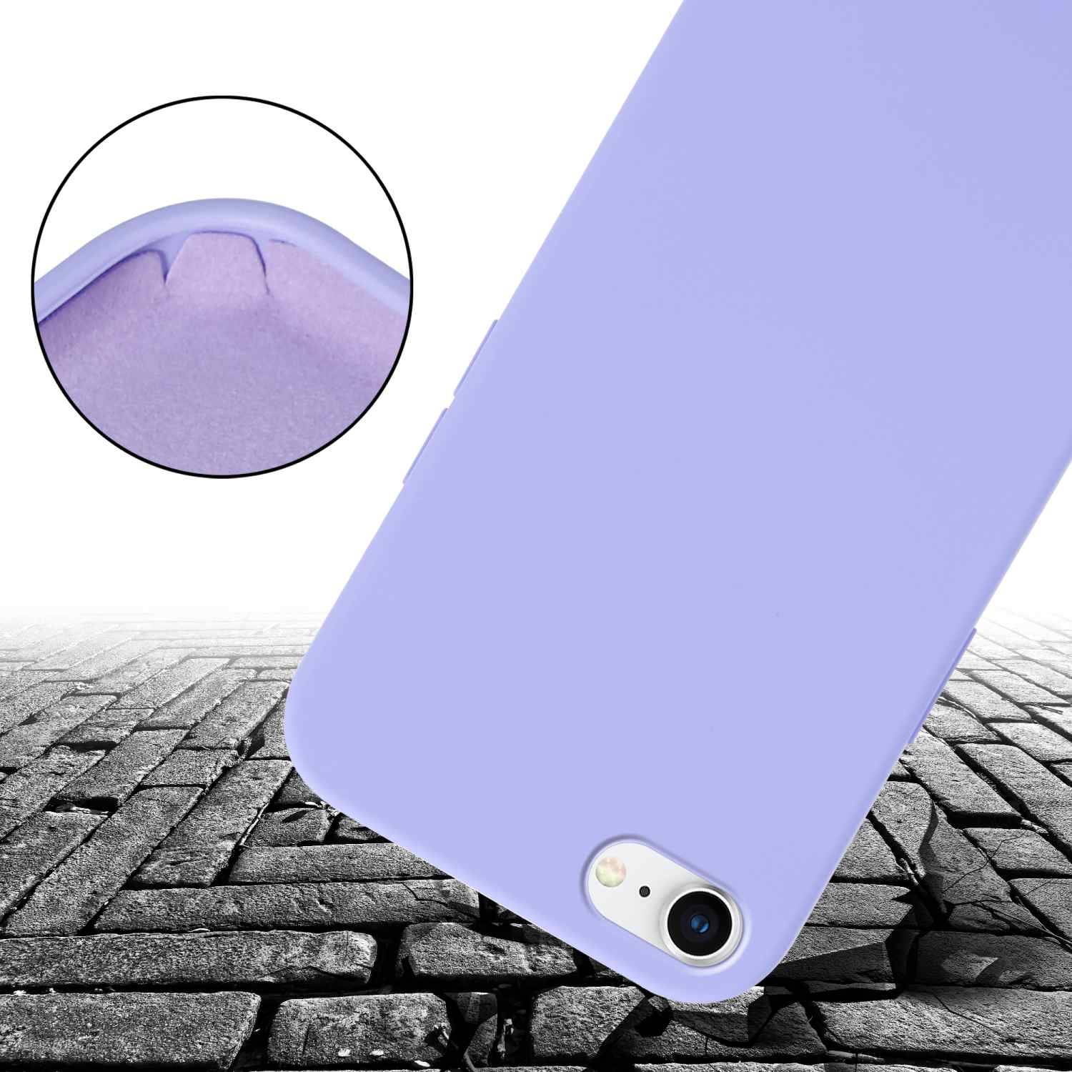 Cadorabo Schutzhülle für Apple iPhone 7 / 7S / 8 / SE 2020 Hülle in Lila Handykette Etui längenverstellbar Kordel Band