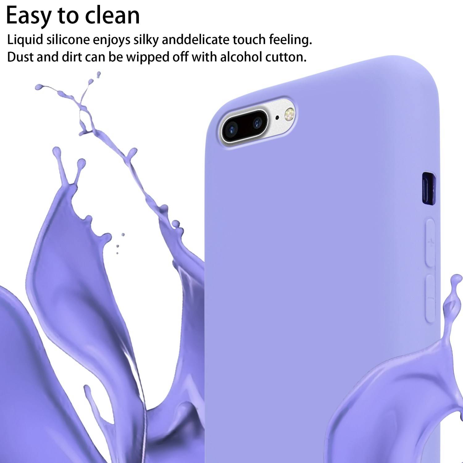 Cadorabo Schutzhülle für Apple iPhone 7 PLUS / 7S PLUS / 8 PLUS Hülle in Lila Handykette Etui längenverstellbar Kordel