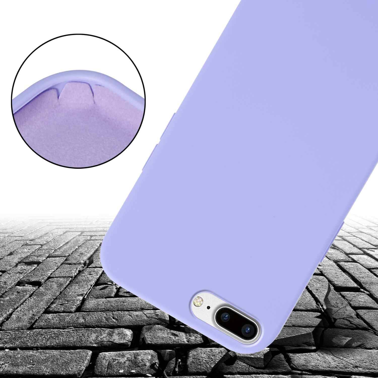 Cadorabo Schutzhülle für Apple iPhone 7 PLUS / 7S PLUS / 8 PLUS Hülle in Lila Handykette Etui längenverstellbar Kordel