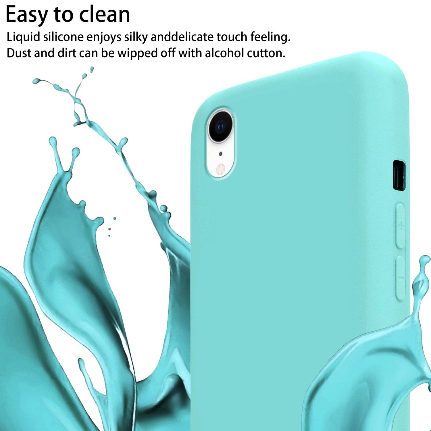Cadorabo Schutzhülle für Apple iPhone XR Hülle in Türkis Handykette Etui längenverstellbar Kordel Band