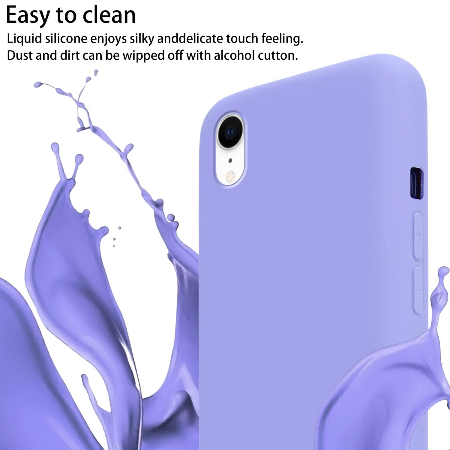 Cadorabo Schutzhülle für Apple iPhone XR Hülle in Lila Handykette Etui längenverstellbar Kordel Band