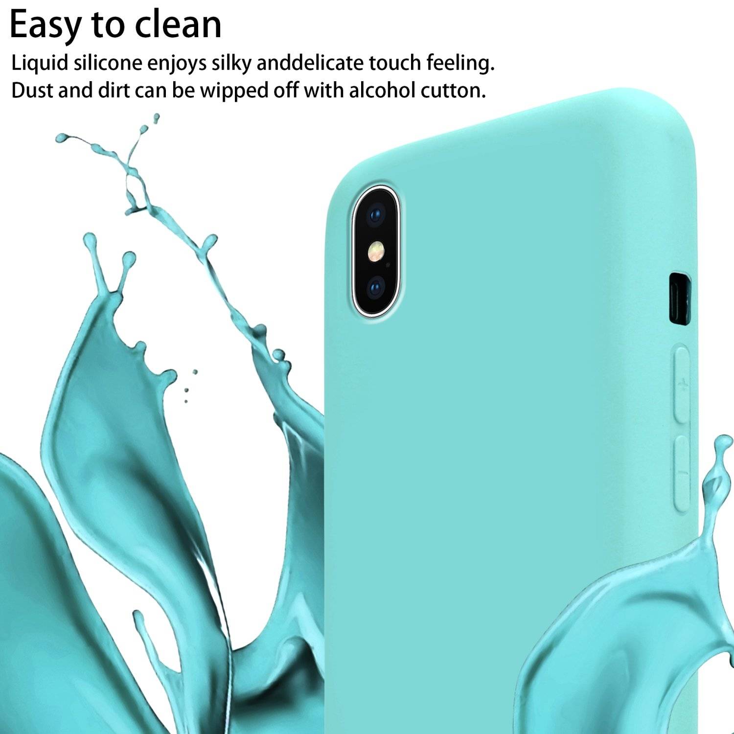 Cadorabo Schutzhülle für Apple iPhone XS MAX Hülle in Türkis Handykette Etui längenverstellbar Kordel Band