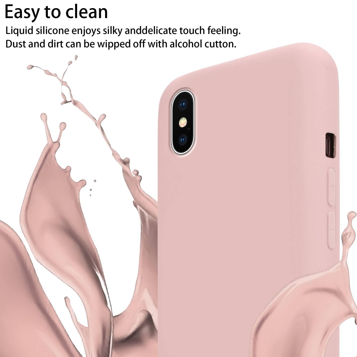 Cadorabo Schutzhülle für Apple iPhone XS MAX Hülle in Rosa Handykette Etui längenverstellbar Kordel Band