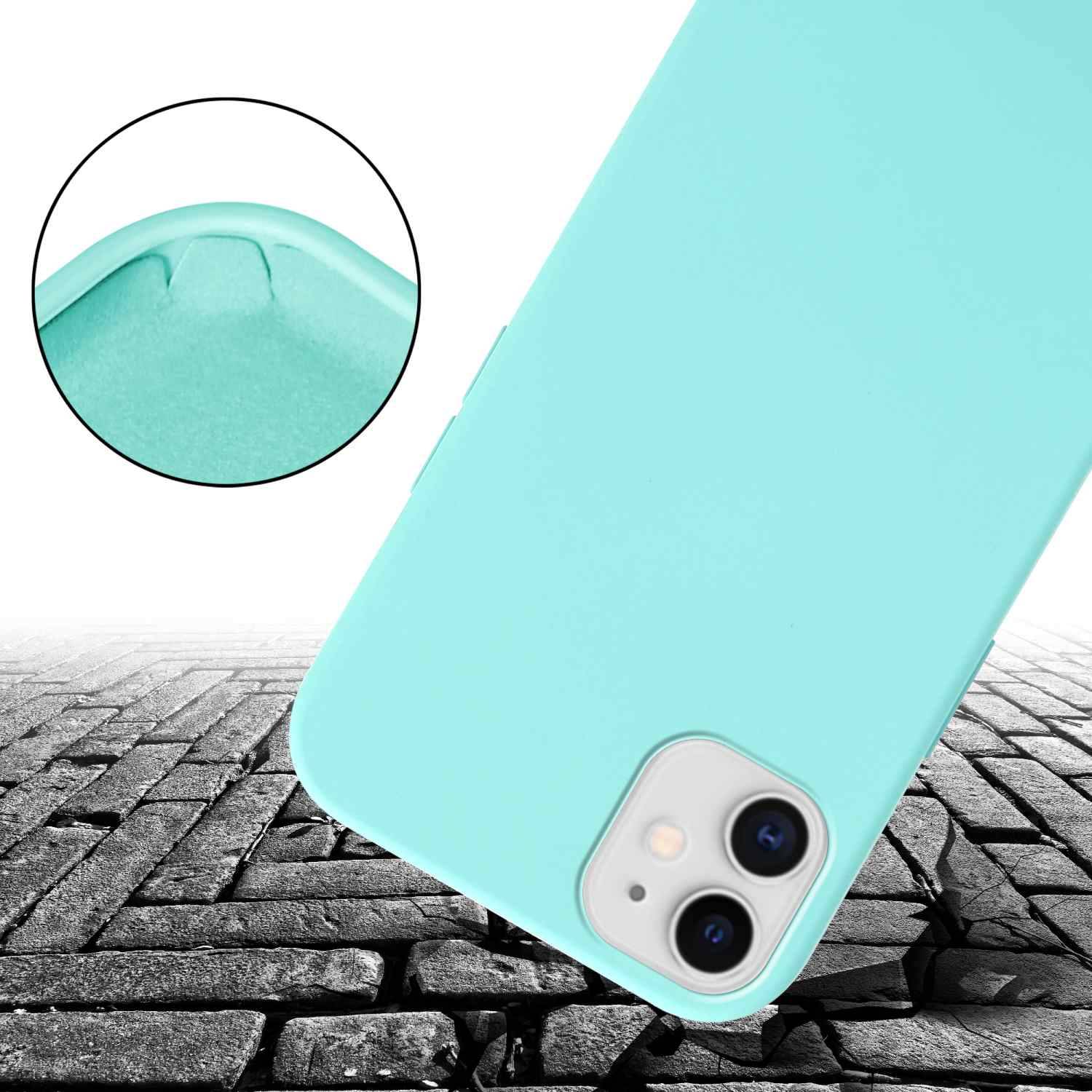 Cadorabo Schutzhülle für Apple iPhone 11 Hülle in Türkis Handykette Etui längenverstellbar Kordel Band