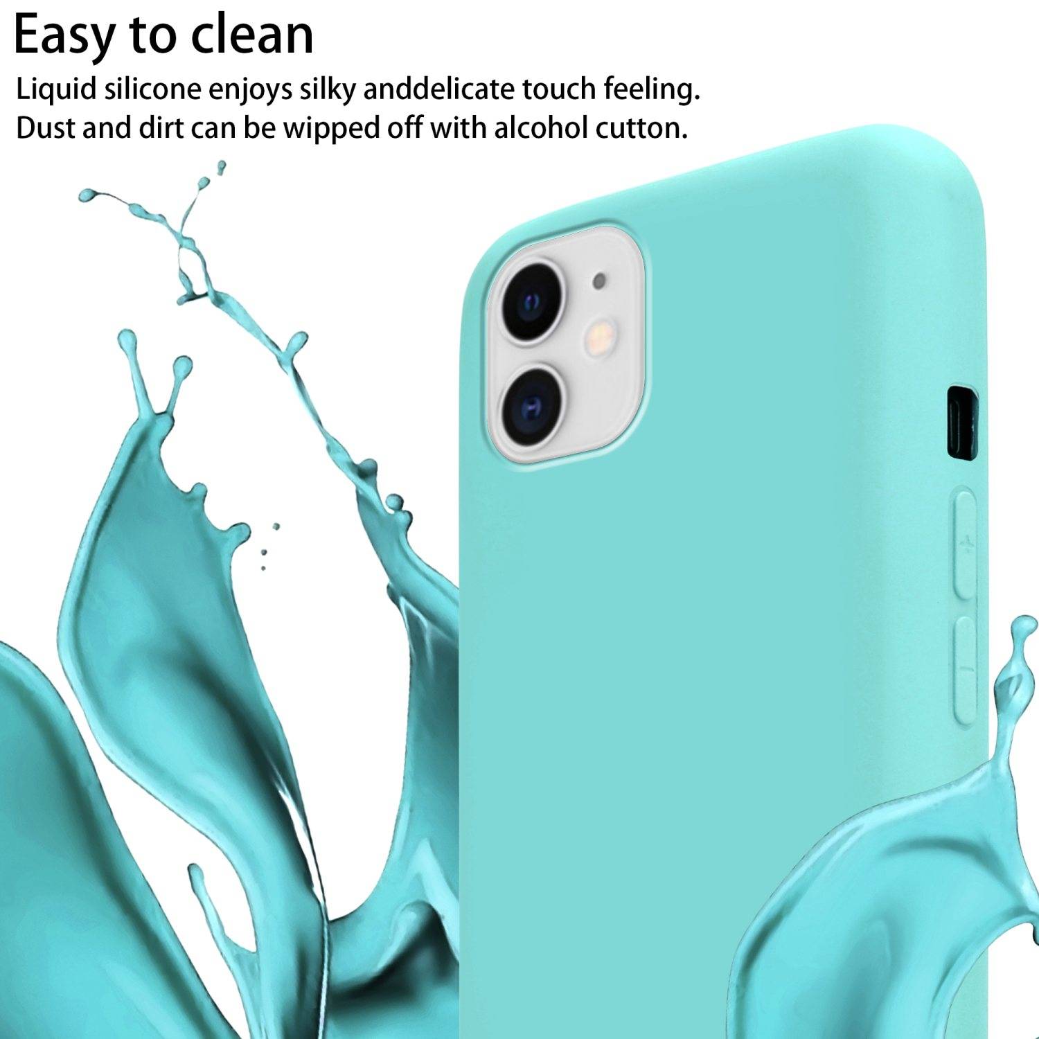 Cadorabo Schutzhülle für Apple iPhone 11 Hülle in Türkis Handykette Etui längenverstellbar Kordel Band