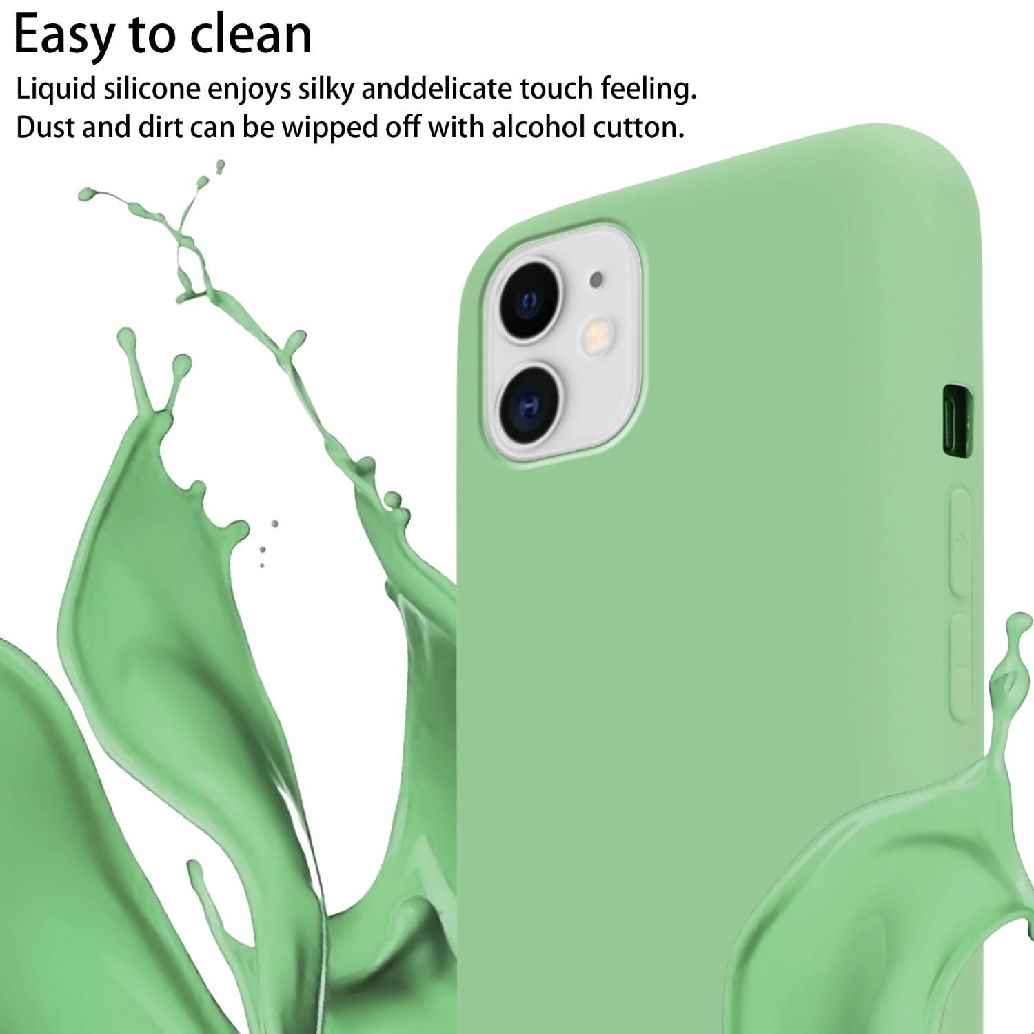 Cadorabo Schutzhülle für Apple iPhone 11 Hülle in Grün Handykette Etui längenverstellbar Kordel Band