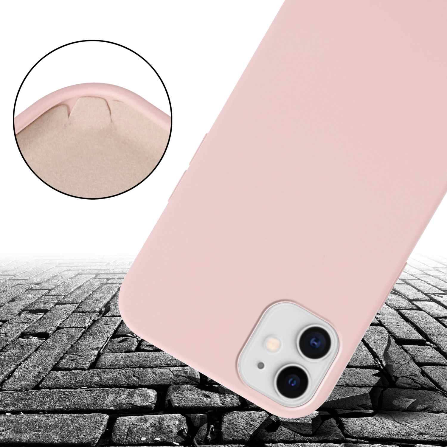 Cadorabo Schutzhülle für Apple iPhone 11 Hülle in Rosa Handykette Etui längenverstellbar Kordel Band