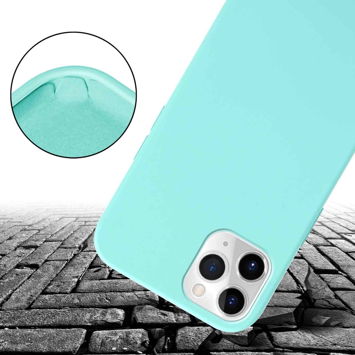Cadorabo Schutzhülle für Apple iPhone 11 PRO MAX Hülle in Türkis Handykette Etui längenverstellbar Kordel Band