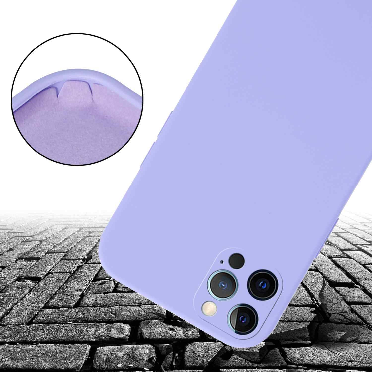 Cadorabo Schutzhülle für Apple iPhone 12 / 12 PRO Hülle in Lila Handykette Etui längenverstellbar Kordel Band