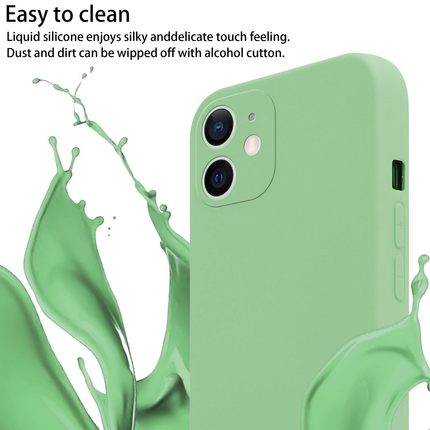 Cadorabo Schutzhülle für Apple iPhone 12 MINI Hülle in Grün Handykette Etui längenverstellbar Kordel Band