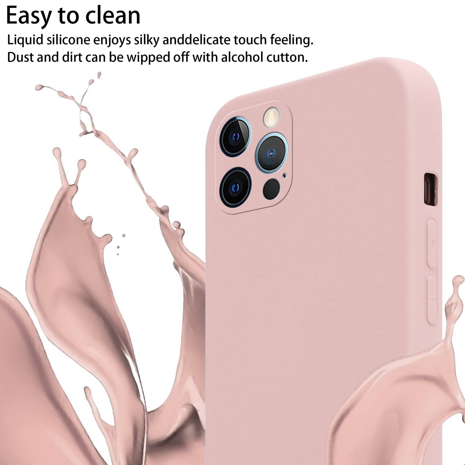 Cadorabo Schutzhülle für Apple iPhone 12 PRO MAX Hülle in Rosa Handykette Etui längenverstellbar Kordel Band