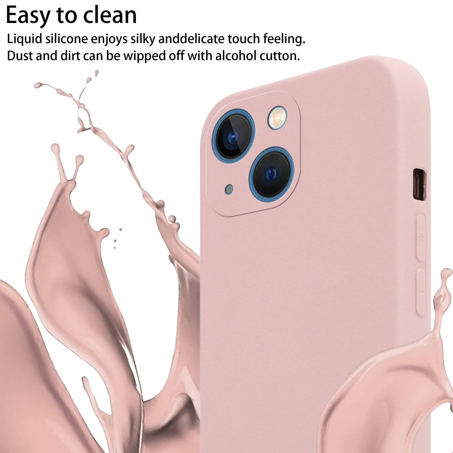 Cadorabo Schutzhülle für Apple iPhone 13 MINI Hülle in Rosa Handykette Etui längenverstellbar Kordel Band