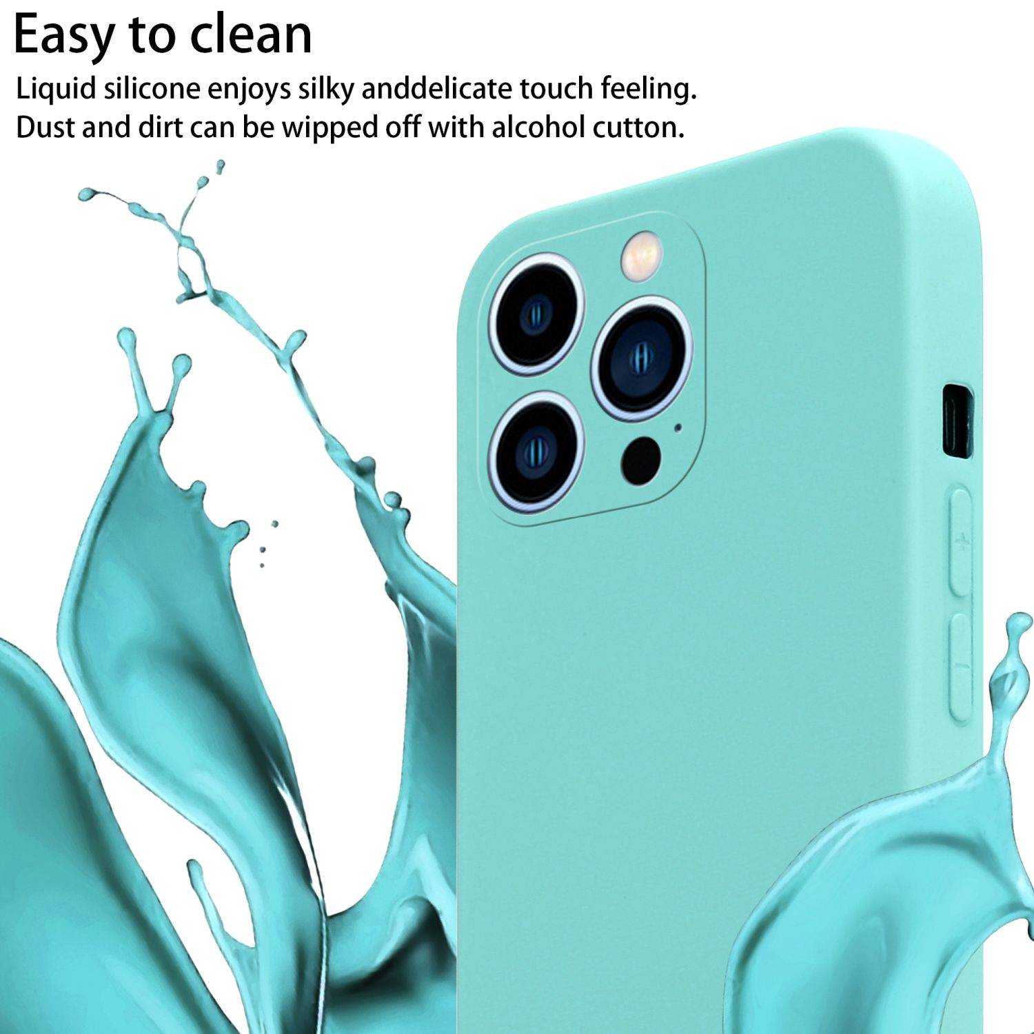 Cadorabo Schutzhülle für Apple iPhone 13 PRO Hülle in Türkis Handykette Etui längenverstellbar Kordel Band