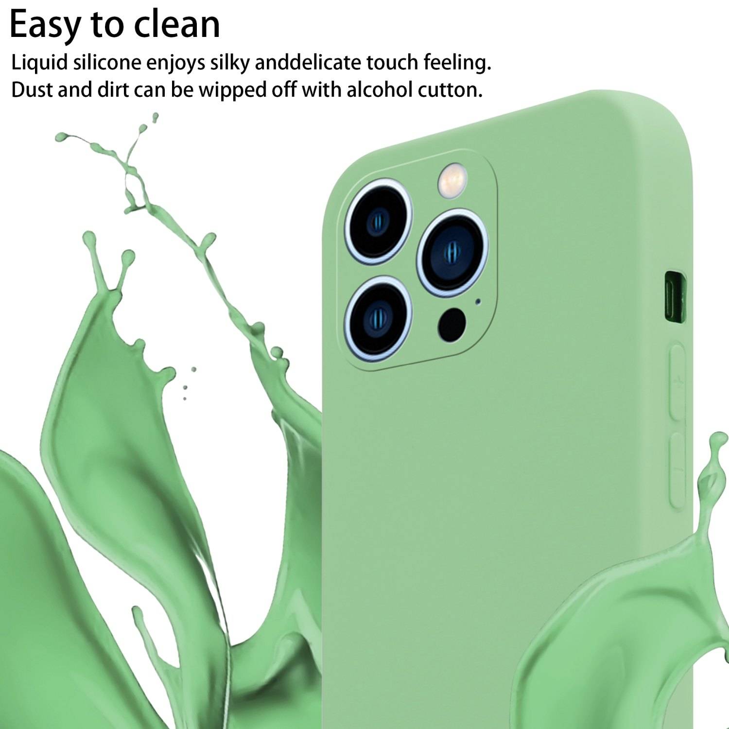 Cadorabo Schutzhülle für Apple iPhone 13 PRO MAX Hülle in Grün Handykette Etui längenverstellbar Kordel Band
