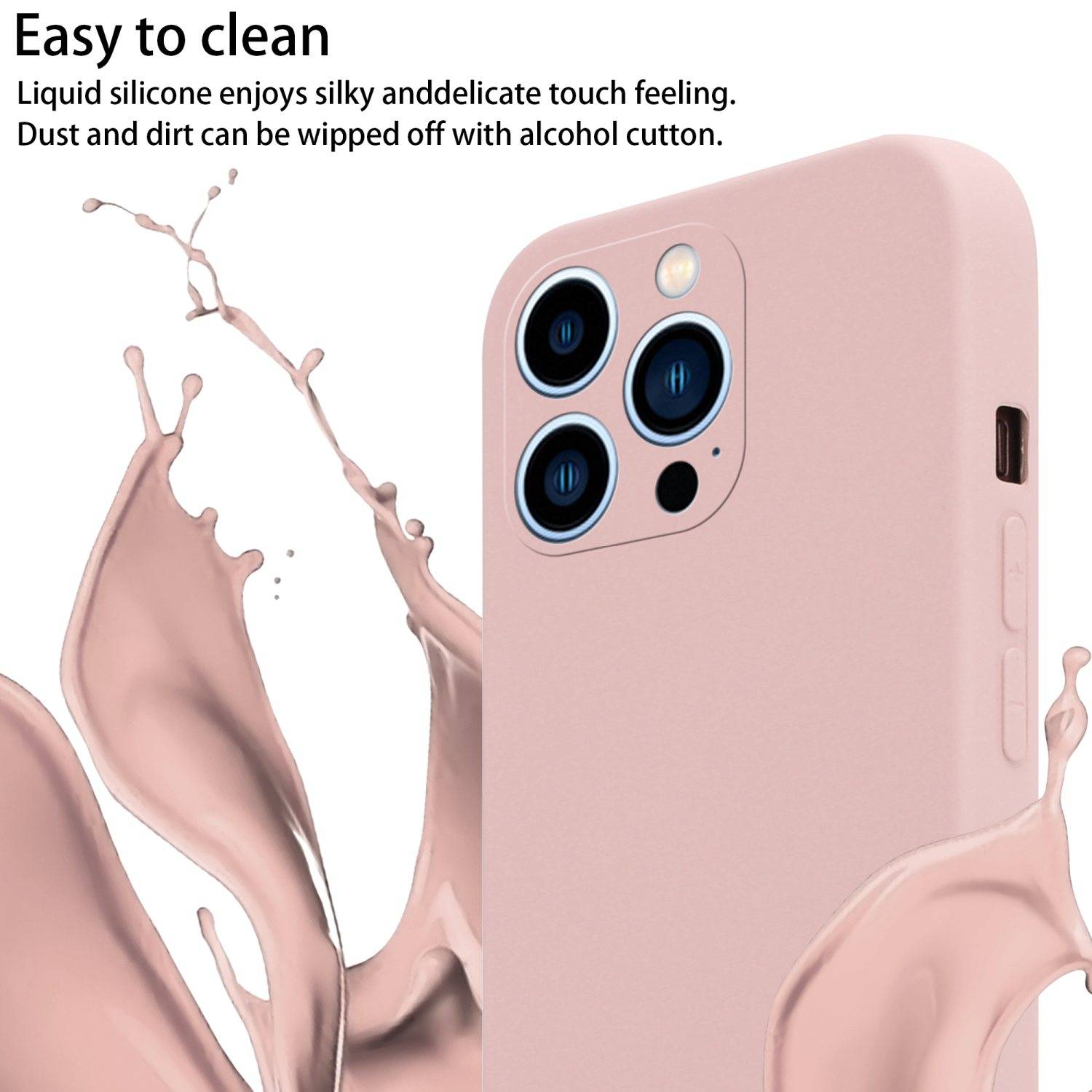 Cadorabo Schutzhülle für Apple iPhone 13 PRO MAX Hülle in Rosa Handykette Etui längenverstellbar Kordel Band