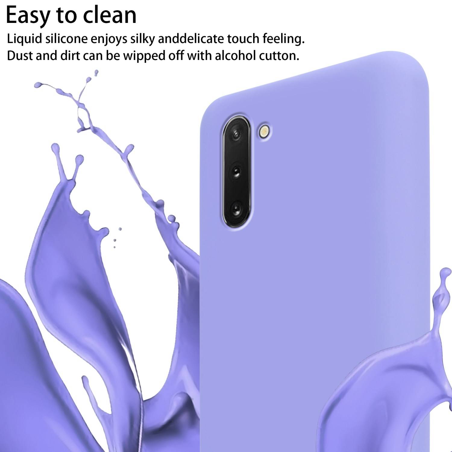 Cadorabo Schutzhülle für Samsung Galaxy NOTE 10 Hülle in Lila Handykette Etui längenverstellbar Kordel Band
